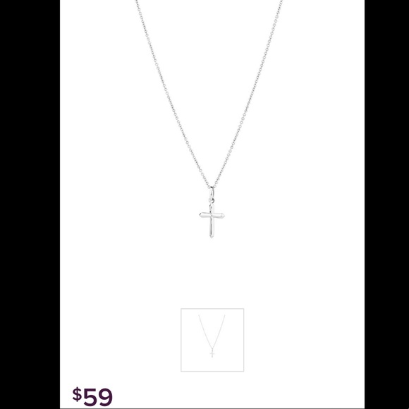 Charmed diamond centre sterling silver cross pendant necklace! - Picture 4 of 4